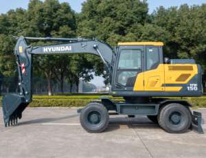 Nuova macchina agricola <span class=keywords><strong>Hyundai</strong></span> escavatore 6000kg Mini ruota escavatore R60wvs/ HW150 per la vendita - Product Image 1