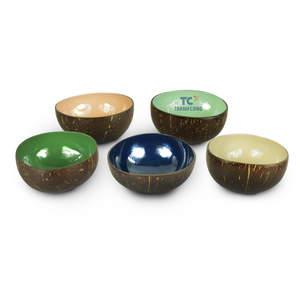 Bol en noix de coco laqué de haute qualité fabriqué au Vietnam peinture en gros bols en coquille de noix de coco bol en noix de coco - Product Image 2