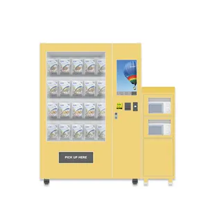 Ready cooked food/ham/bacon vending kiosk with microwave function