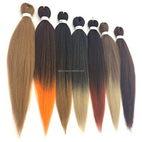 Offre Spéciale : Extensions de Cheveux Synthétiques Ombrées Pré-Étirées 3x pour Tresses Africaines Faciles à Façonner (Effet Mouillé)