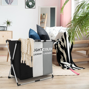 Panier à <span class=keywords><strong>linge</strong></span> pliable et durable en tissu Oxford, lavable, avec 3 sections, pour <span class=keywords><strong>salle</strong></span> <span class=keywords><strong>de</strong></span> <span class=keywords><strong>bain</strong></span>, chambre et <span class=keywords><strong>rangement</strong></span> domestique - Product Image 4