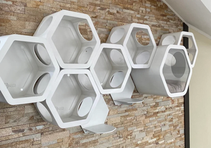 Designer Holzhaus Katzenmöbel für den Innenbereich, Kletterregal für Katzen, Wandregale aus Holz, Katzenspielzeug, Katzenbaum - Product Image 2