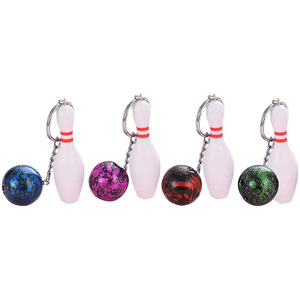 Chaveiros de Bola de Boliche em Miniatura 3D, Chaveiros de Plástico PVC para Esportes, Lembranças e Presentes - Product Image 6