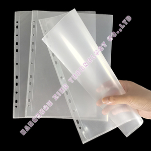 A4透明PPファイルバッグ、ドキュメント用クリアポケット/11穴の紙、A4用上部ローディング交換ページ - Product Image 3