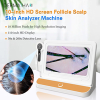 2023 Analyseur portable de follicules pileux et de cuir chevelu avec écran tactile Scanner de visage à usage domestique intelligent pour la détection d'acné certifié CE