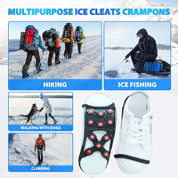 Couvre-chaussures antidérapants à crampons personnalisés, Grips à glace à pointes en acier inoxydable sur mesure pour usine