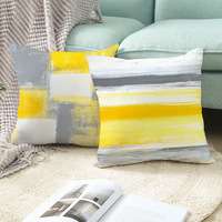 Sarung Bantal Suede Abstrak, Sarung Bantal Cetak Cat Air untuk Sofa, Sarung Bantal Dekorasi Rumah Terlaris