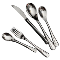 Ensemble de couverts de mariage élégants en acier inoxydable poli miroir pour restaurant, hôtel, cuillère, fourchette, couteau