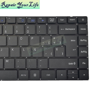 SP คีย์บอร์ดโน้ตบุ๊คสเปนสำหรับ Dynabook ดาวเทียม C40 C40-J C40-H C40-G สีดำ V6507B DOK-V6507B NB-17-6507B-20-B0ใหม่ - Product Image 3