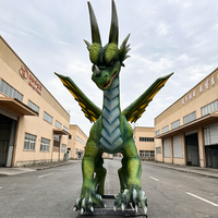 Modèle de dinosaure occidental animatronique motorisé à capteur infrarouge pour parc d'attractions