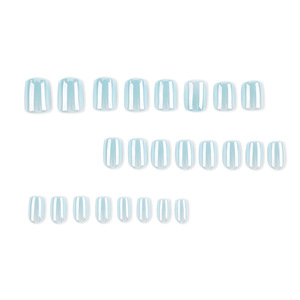<strong>Nail</strong> Art <strong>Simple</strong> Coated Cyan Solid-Color Pre-<strong>Designed</strong> Wearable <strong>Nails</strong> Short Square European American Export Press on False <strong>Nails</strong> - Product Image 2