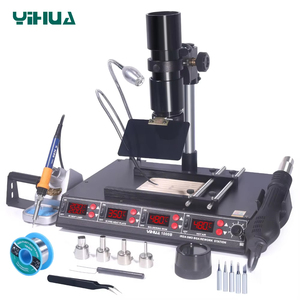 YIHUA 1000B IR <span class=keywords><strong>infrarouge</strong></span> BGA préchauffeur <span class=keywords><strong>fer</strong></span> à <span class=keywords><strong>souder</strong></span> Station de reprise d'air chaud 4-en-1 BGA SMD Station de soudage reprise dessoudage - Product Image 1