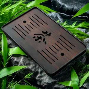 Custom Design ECO GO Durable Large Moso Bamboo 17-Inch <b>Tea</b> Tray Table Box Water Storage for <b>Tea</b> Set Home Office Hotel Restaurant - Product Image 5