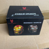 GTT Nouveau cadeau créatif Iron Man pour Marvel Avengers Iron Man, haut-parleur sans fil mignon, caisson de basses en carton, haut-parleur Bluetooth BT
