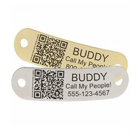 Personalisiertes QR-Code-Haustier-Etikett für Hunde & Katzen, Individuelles Smart-ID-Halsbandanhänger zur Verfolgung Verlorener Haustiere