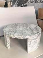 Table basse d'appoint en marbre Calacatta Volia sur mesure pour villa, table en marbre pour la maison