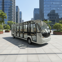 Bus électrique fermé de 17 places pour visites touristiques, moteur AC 7,5 kW, 72 V, autonomie 80-100 km, navette touristique pour sites touristiques