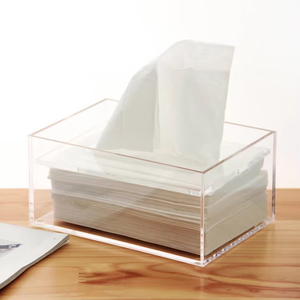 Akrilik doku kutusu ev oturma odası masaüstü kağit kutu basit yaratıcı şeffaf doku kutusu - Product Image 5