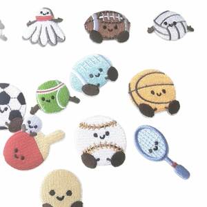 Patch brodé thermocollant sportif : Volleyball, Basketball, Football, Baseball, Hockey, Tennis – Idéal pour sacs, chapeaux, vêtements, étiquettes, sangles, porte-clés - Product Image 3