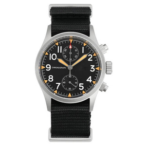 <b>Chronograph</b> Watch Stainless Steel Material Watch Quartz Movement Nylon Strap Watches for Men - Product Image 1