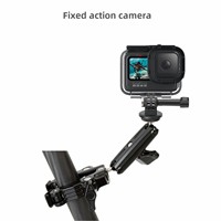 KAMPHO-Support de montage à double tête sphérique à 360 degrés pour caméra, lumière LED, microphone avec vis 1/4 3/8