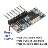 Module de décodage et de réception sans fil RX480E-4 Sortie de haut niveau à 4 canaux Décodage 1527 RF 433M superhétérodyne