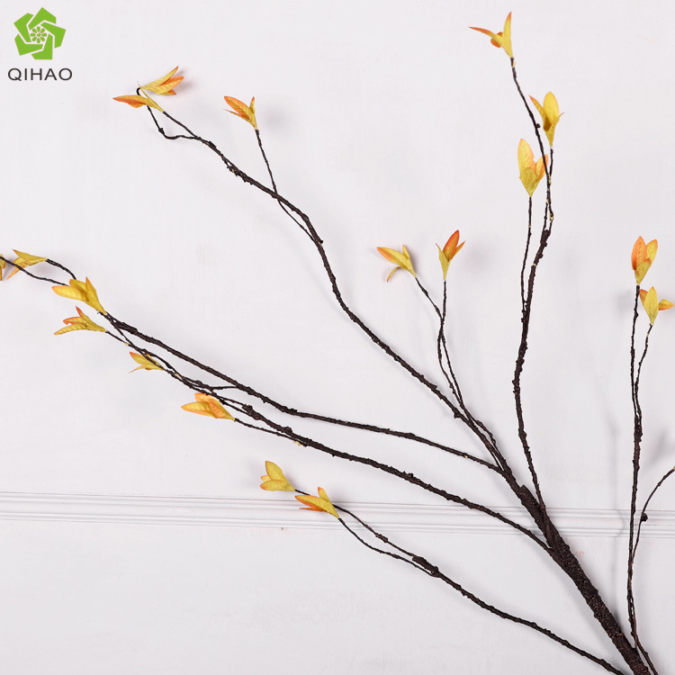 Dragon Beard Branch, Autumn Leaves, Black Stem, H102cm