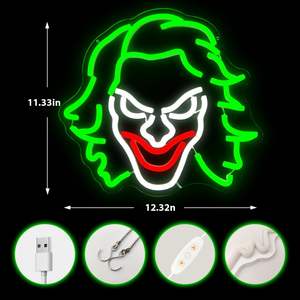 Letrero de neón de la película de Joker, letrero de luz de neón LED regulable para hombre, cueva, dormitorio, Bar, Club, sala de juegos, decoración de fiesta de Halloween, regalos de decoración de pared - Product Image 3