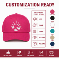 Gorra de Béisbol Bordada Ajustable de 6 Paneles, Estructurada, de Sarga de Algodón, con Logotipo Personalizado, Certificación CE, Venta al Por Mayor