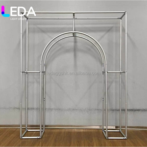 LEDA Heavy Duty Aluminum Vintage Detachable Wedding Arch <b>Backdrop</b> <b>Stand</b> with 3D Layered Design for Weddings & Events - Product Image 4