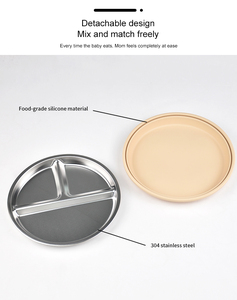 Plato de Acero Inoxidable 304 Ecológico para Bebés, Base de Succión de Silicona, No Tóxico, Apto para Lavavajillas, para la Alimentación de Niños Pequeños - Product Image 3