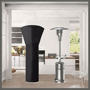 Housse de protection pour chauffage de terrasse rond 420D, robuste, imperméable, noire, 226x84cm, design moderne, fermeture éclair, toutes saisons, chauffage extérieur - Product Image 5