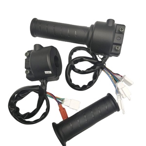 Acelerador para Bicicleta Eléctrica con Interruptor Integrado Conjunto de Manillar para Control de Velocidad Puños para Scooter + Botón de <span class=keywords><strong>3</strong></span> Velocidades para Luz y Bocina - Product Image 2