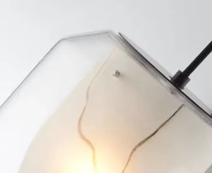 Zeal Lighting E27 Lámpara colgante decorativa Estilo simple moderno Vidrio blanco para dormitorio Logotipo/patrón impreso en 3D - Product Image 4