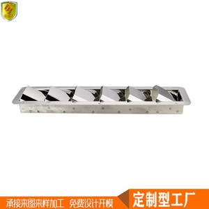 6-Compartment Stainless Steel Exhaust <b>Ventilation</b> Window Louvers Air Exchange Vents Heat Dissipation Holes Cover Mesh - Product Image 2
