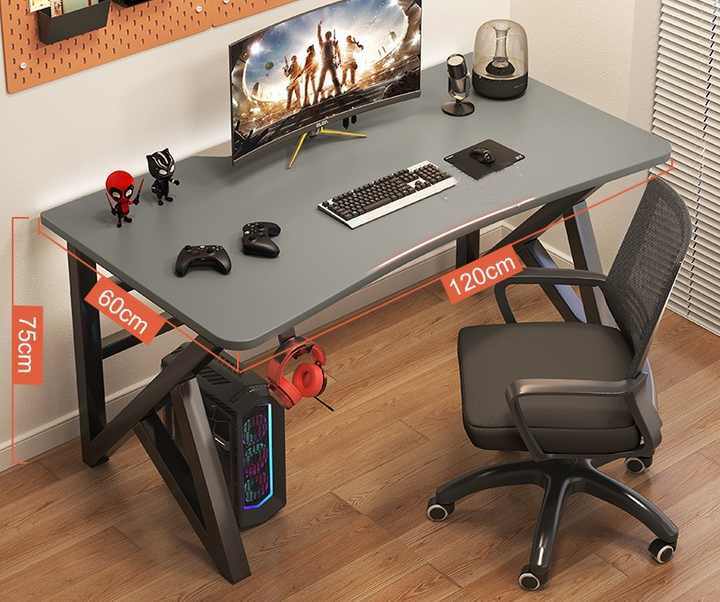 Wooden Gaming Desk - Adjustable & Stylish for Home Use