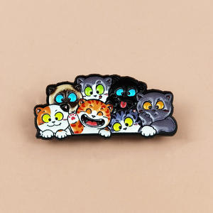 Happy Cat Kitty Cat Email Pins Een Groep Katten Broches Revers Badges Dierlijke Sieraden Cadeau Voor Kinderen Vrienden - Product Image 3