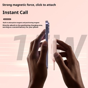 Di Động 10000MAh Ngân Hàng Điện Từ Không Dây Sạc Trạm 15W Đôi USB Type-C Pin Gói Điện Trạm Điện Thoại Khẩn Cấp - Product Image 2