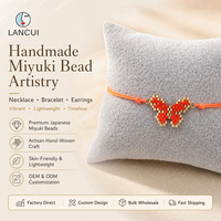 Pulsera de Mariposa Boho Hecha a Mano con Cuentas Miyuki para Mujer, Joyería Boho, Joyería Miyuki Hecha a Mano, MOQ Bajo