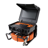 Caméra d'inspection des canalisations professionnelle AMJET DrainEye-R13-Max 512 Hz avec moniteur couleur IPS pour l'inspection des canalisations commerciales