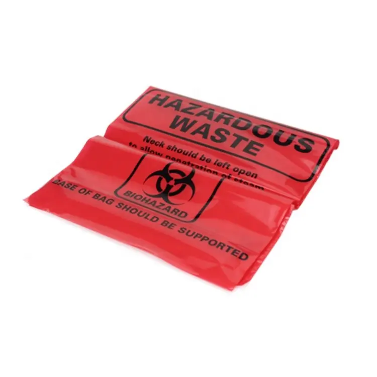 Disposable polyethylene temperature Resistant 120 degree Celsius Biohazard Autoclave Waste Bag