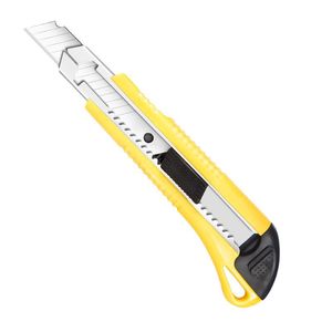 Utility Knife 18mm Stainless Steel Blade Yellow Handle For Paper Cutting And Wallpaper Removal - Product Image 5
