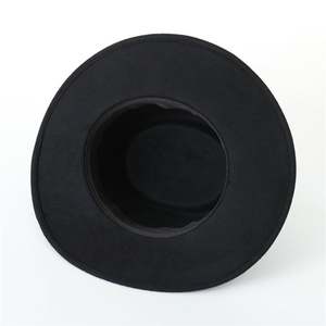 X1270 Gorras Unisex de Lana Británica con Copa Plana, Adorno de Bola de Pelo de Conejo, de Moda para Mujer, con Ala Ancha, para Iglesia y Exteriores - Product Image 5