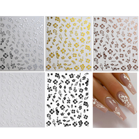Autocollants 3D Hibiscus pour Ongles, Pétales de Fleurs Blanches, Décorations Élégantes pour Mariage, Design Printemps Sakura, Slider Manucure