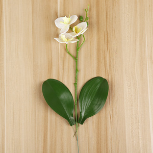 Orchidée Phalaenopsis Artificielle Yiwu Datuo 6x7 Pouces, Taches Blanches, Jaune, Rose, Blanc Laiteux, Décoration de Mariage - Product Image 3