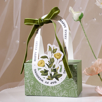 Boîte de papier cadeau bonbon faveurs de mariage personnalisées pour emballage, boîte cadeau de retour d'invité avec ruban, boîte en carton de demoiselle d'honneur