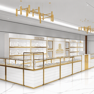 Conception de vitrine et de comptoir pour bijouterie de luxe avec rendu 3D, idée de design d'intérieur pour boutique de montres et de bijoux - Product Image 1