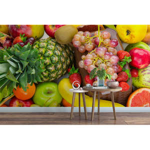 <span class=keywords><strong>Papel</strong></span> Tapiz Personalizado con Foto, Decoración de Pared para Cocina, Frutería, Restaurante, <span class=keywords><strong>Papel</strong></span> Tapiz con Estampado de Frutas, Verduras y Animales - Product Image 4