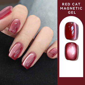 Gel pour les yeux de chat d'application magnétique rouge facile pour débutants pour les kits de <span class=keywords><strong>manucure</strong></span> à domicile bricolage - Product Image 3
