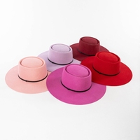 Chapeau Fedora polyvalent et simple avec décoration de ceinture, chapeau haut de forme, nouveau style 2025, large bord rétro, chapeau en feutre 100% laine